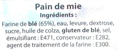 Pain de mie extra-moelleux Mannapain - Ingredienti - fr