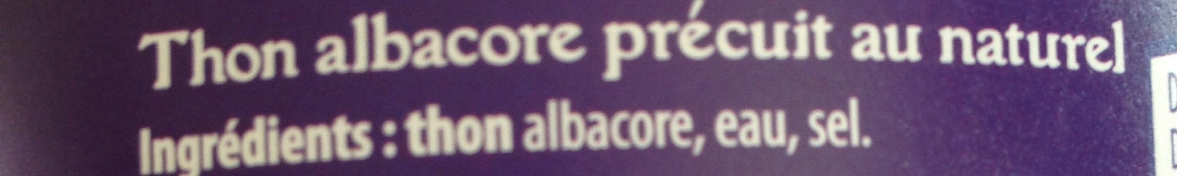 Thon Albacore - Ingredients - fr