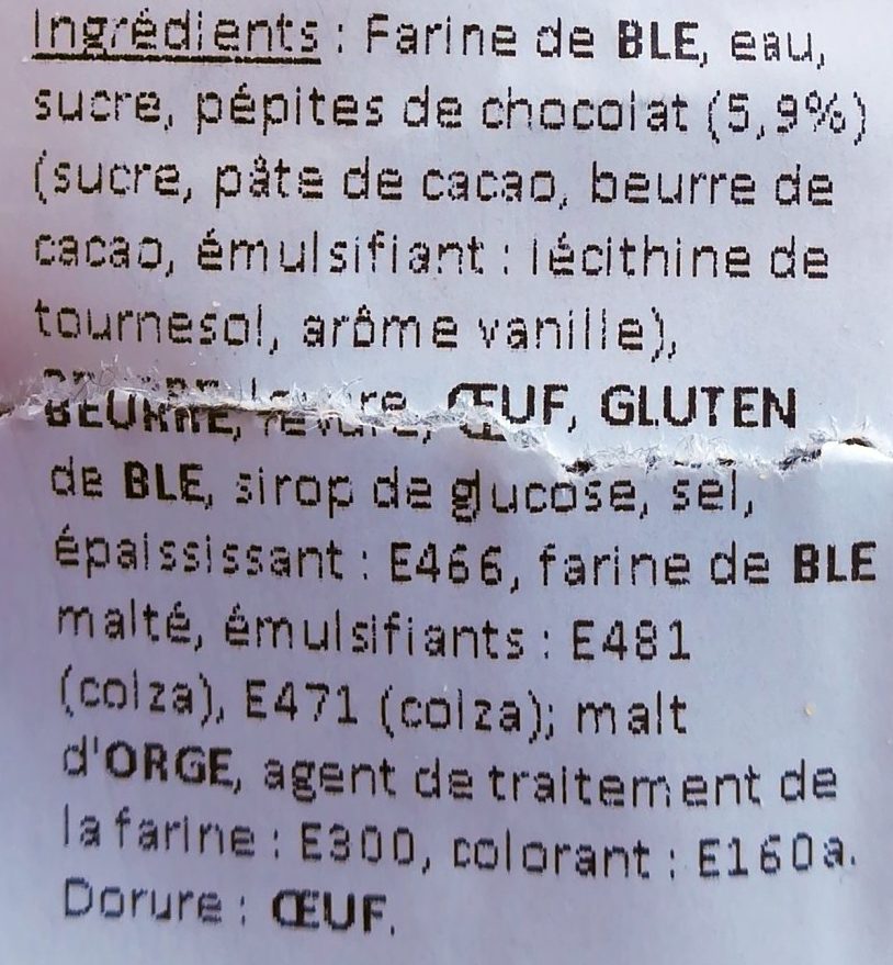 Menele Pépites de Chocolat - Ingredients - fr