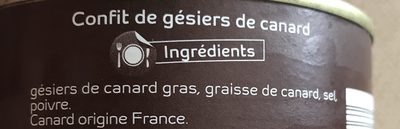 gesiers canard confit - Ingredients - fr
