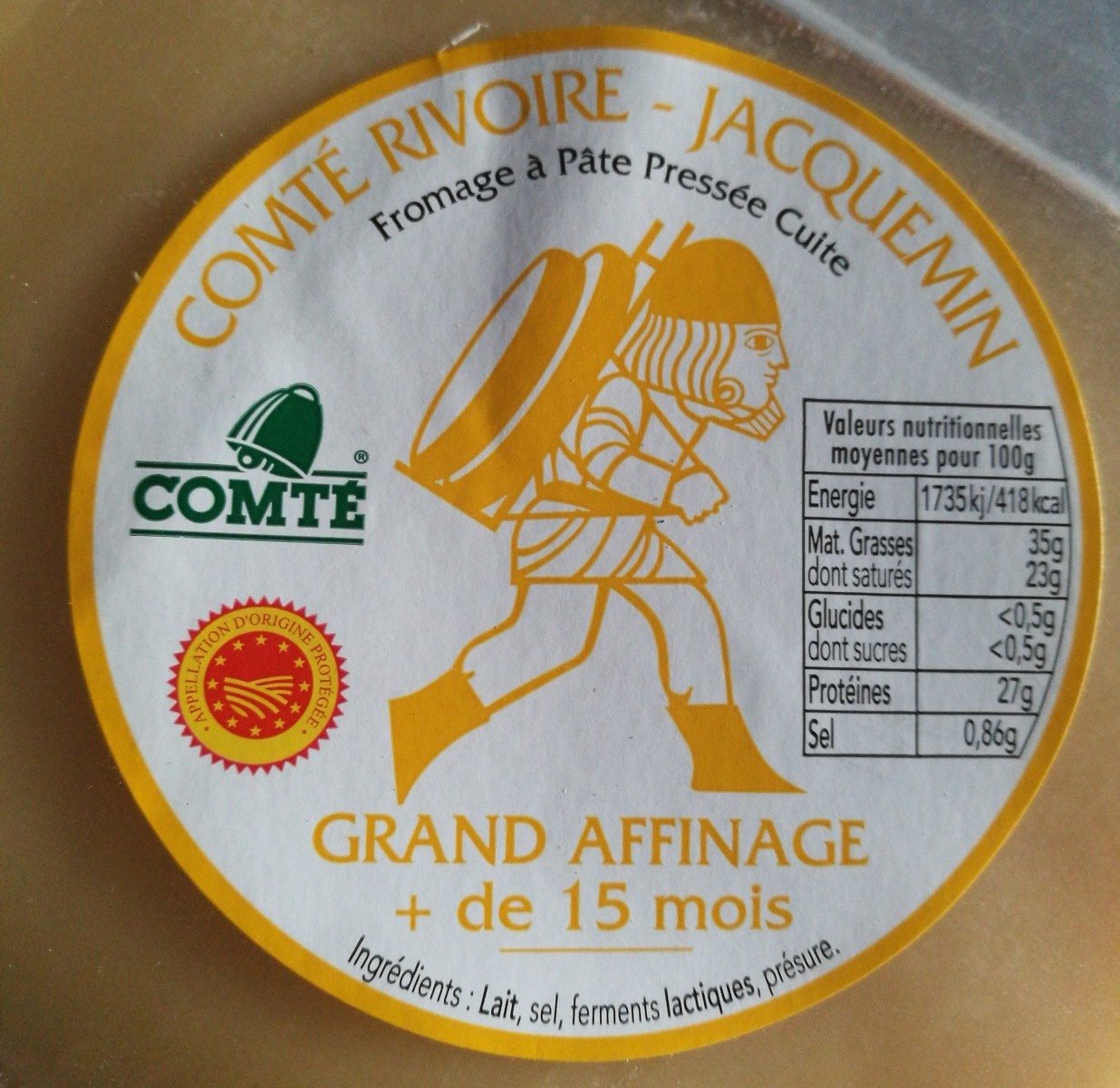 Comté - Ingredients - fr