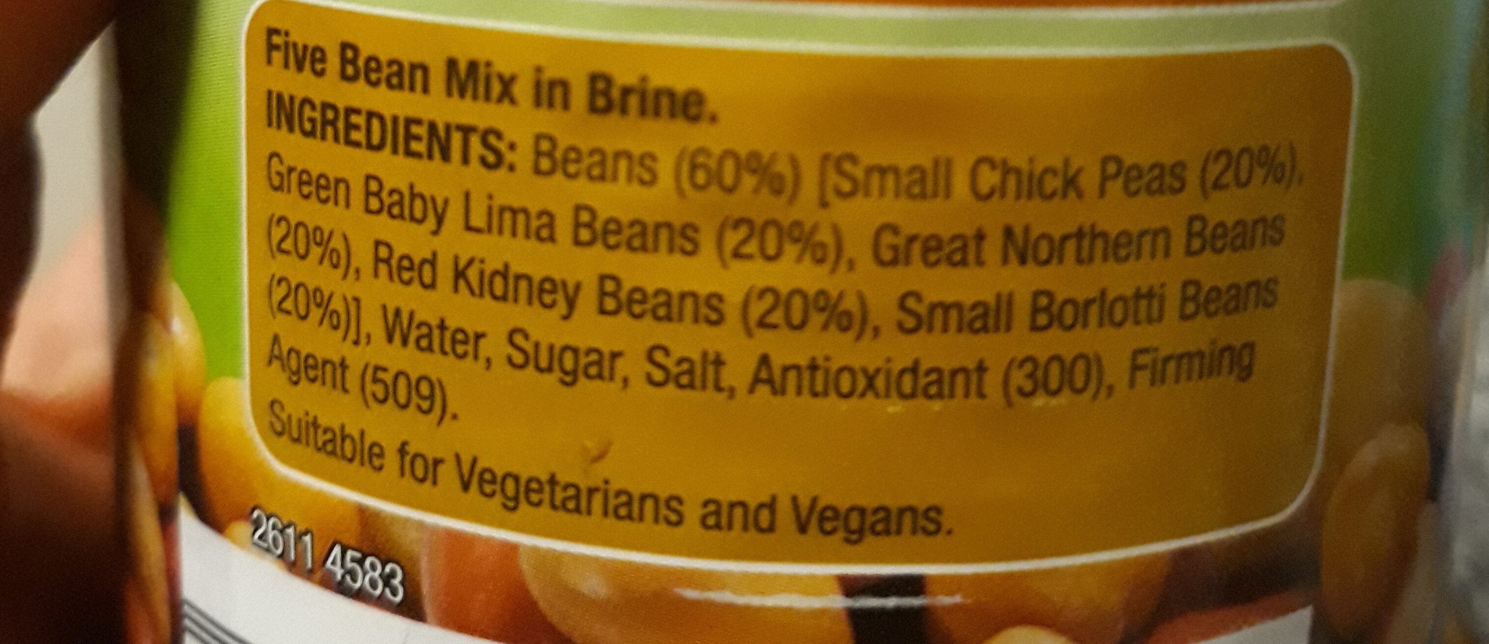 5 bean mix - Ingredients