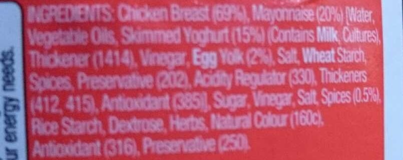 Shredded Chicken Breast - Ingredients