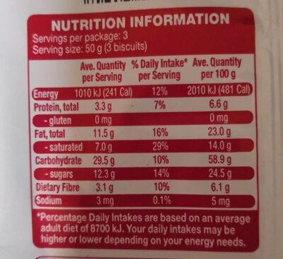 Rice entice dark chocolate - Nutrition facts