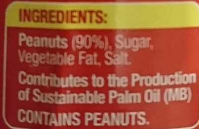 Crunchy Peanut Butter - Ingrediënten - en