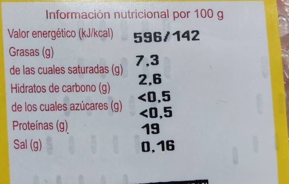 Escalopes de contramuslo de pollo - Informació nutricional - es