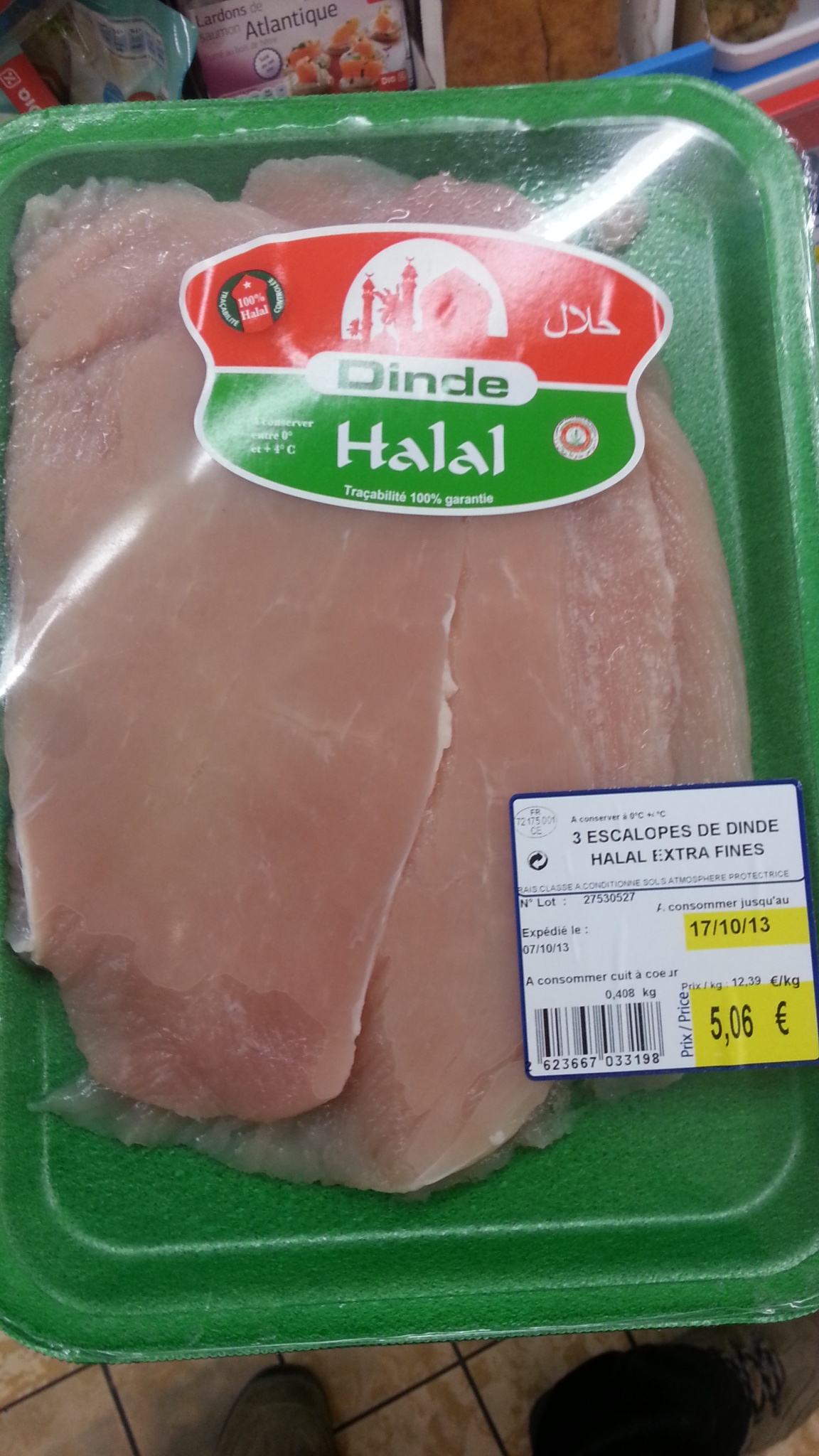 Escalopes de dinde Halal (x 3) extra fines - Producte - fr