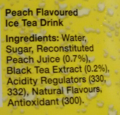 Ice Tea - Ingredients