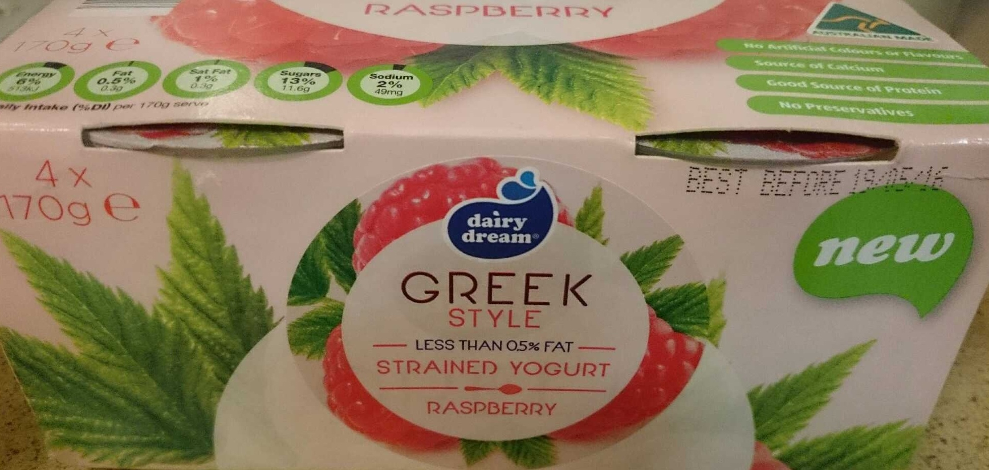 Greek Style Strained Yoghurt - Raspberry - Product