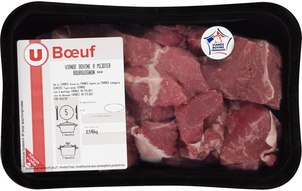 Viande bovine - pièce a bourguignon - Product - fr