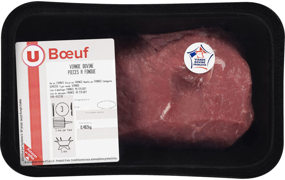 Viande bovine - Pièce à fondue Genisse, Nouvelle agriculture - Product - fr