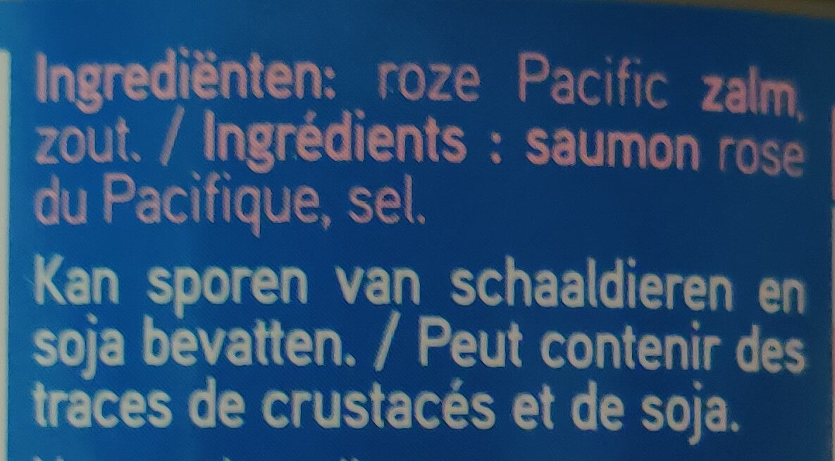 Saumon rose du Pacifique - Ingrediënten - fr