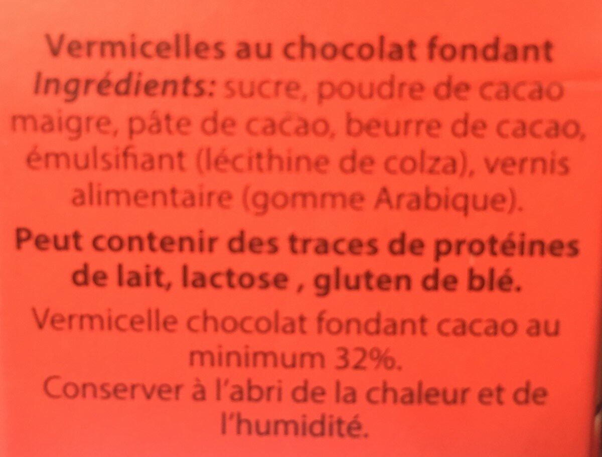 Vermicelles fondant - Ingredients - fr