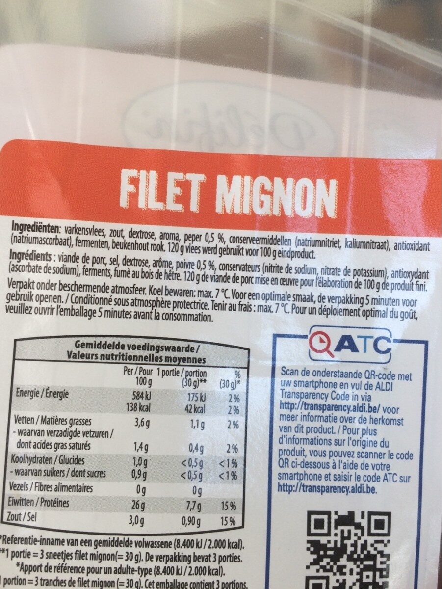 Filet mignon poivre - Ingrediënten - fr