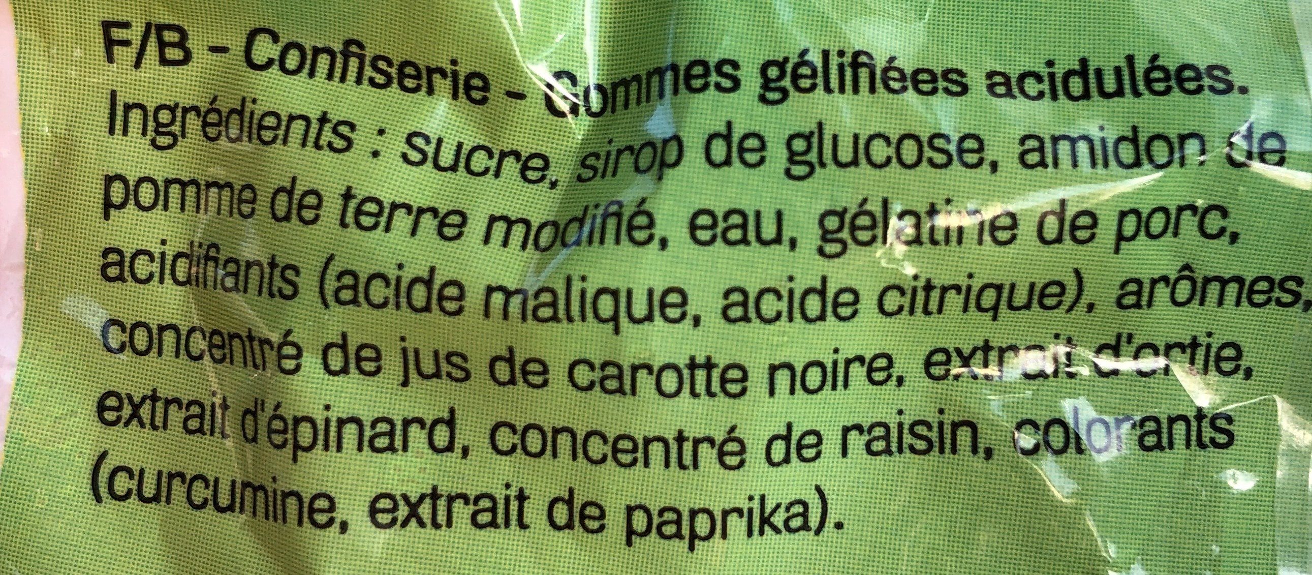 Gommes molles - Ingredients - fr