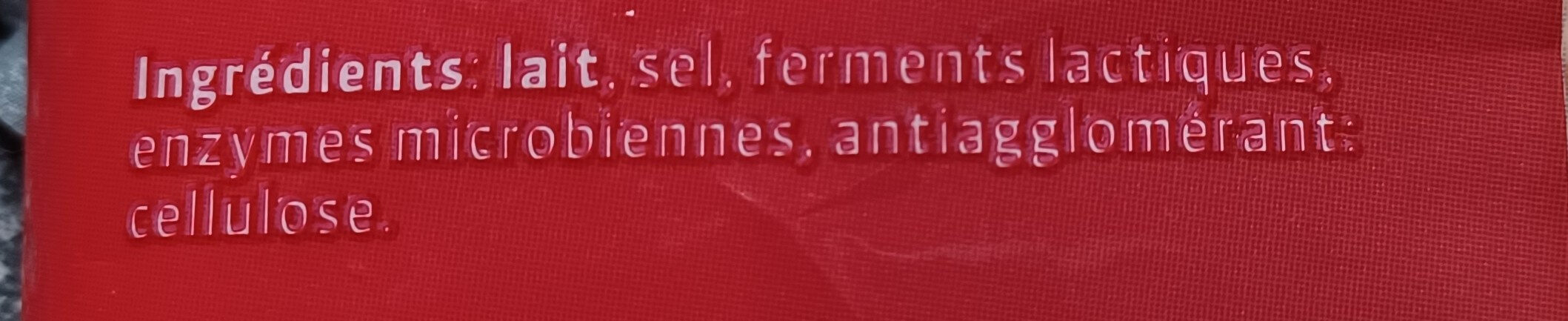 Emmental - Ingrediënten - fr