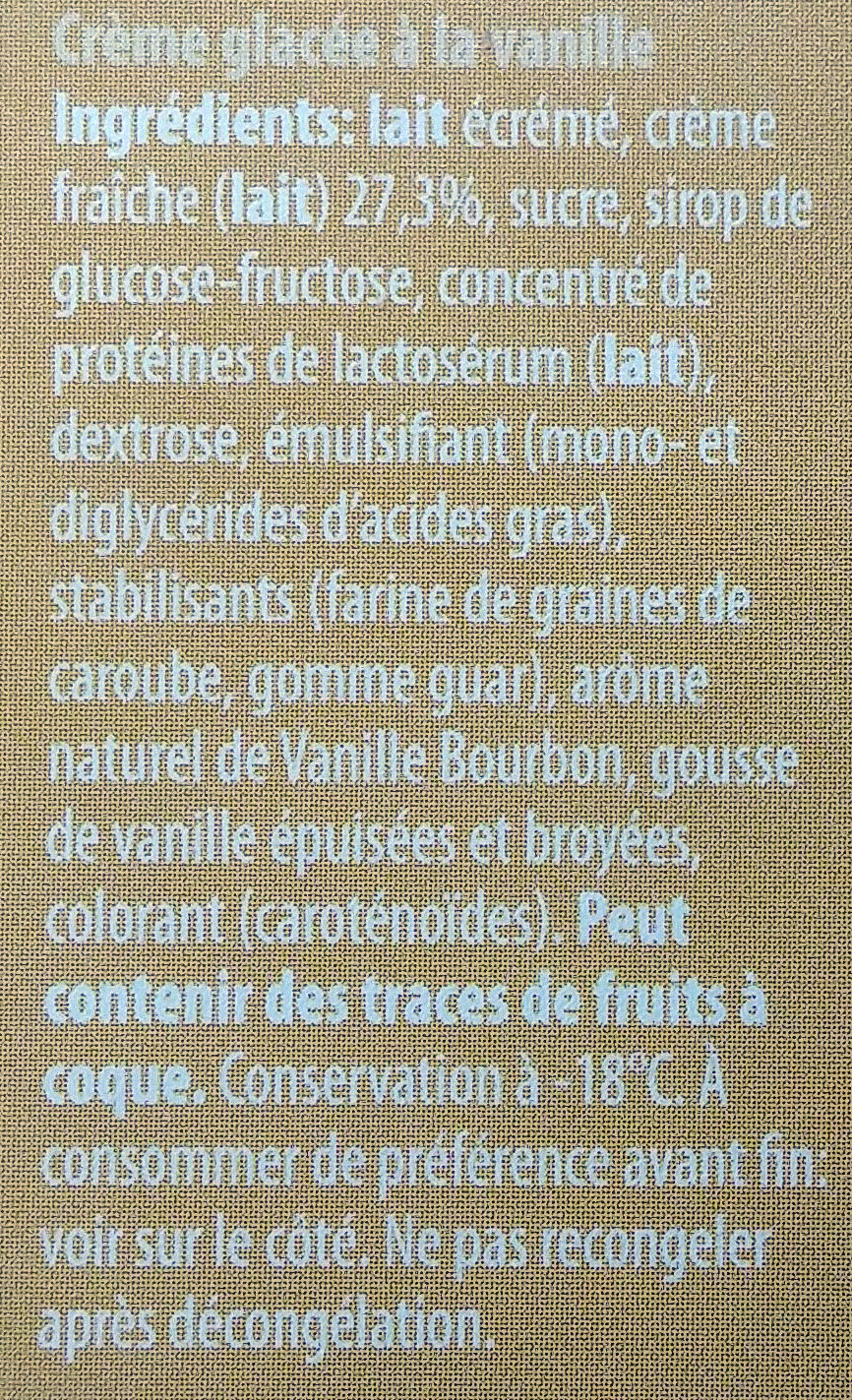Bourbon vanille - Ingrédients