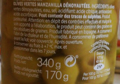 Olivie vertes - Ingrediënten - fr