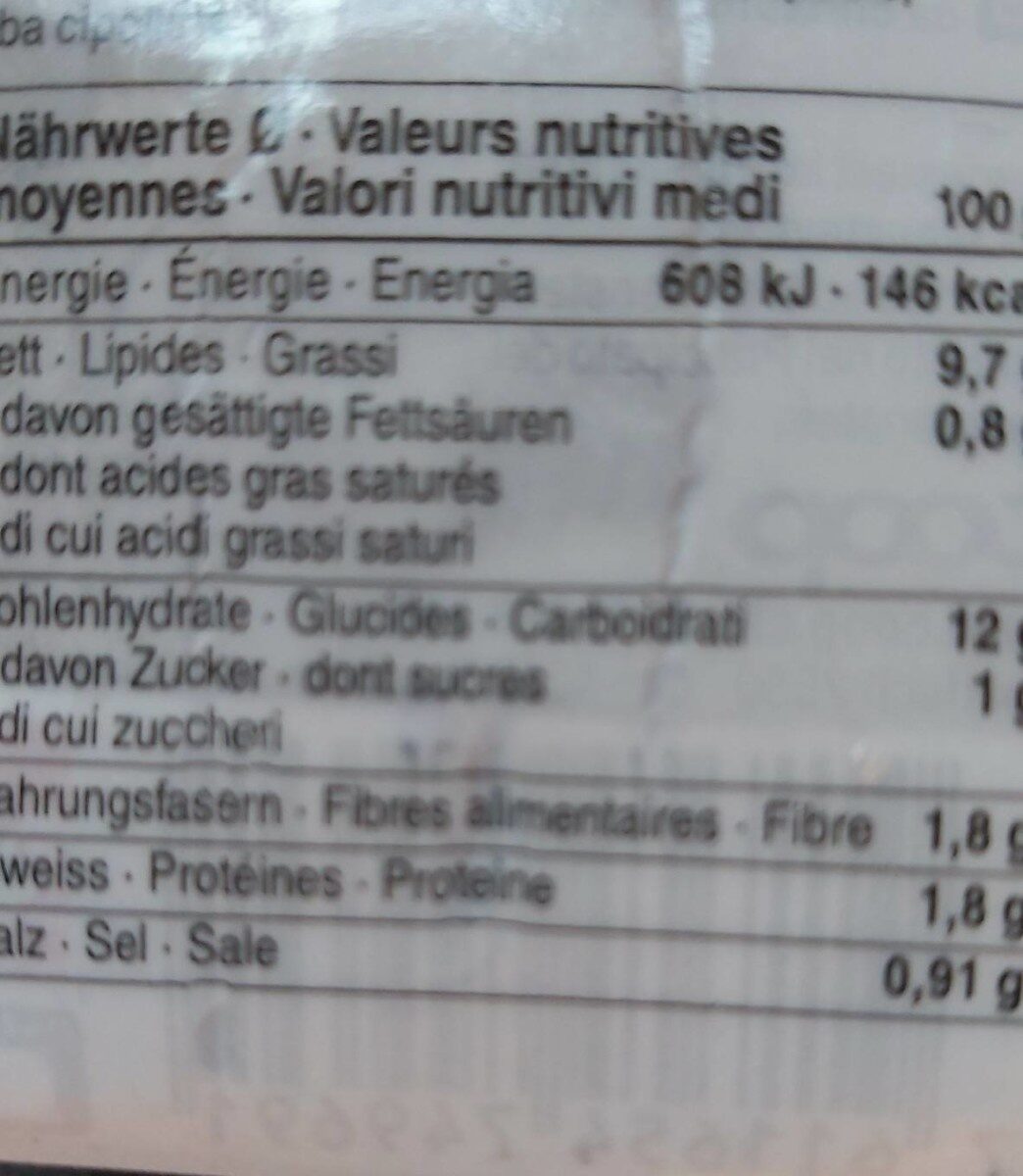 Salade de pommes de terre - Valori nutrizionali - fr
