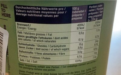 Vegan couscous - Valori nutrizionali - fr