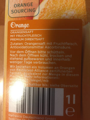 Orangensaft - Ingredients - de