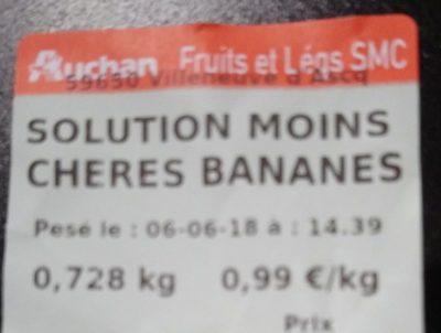 Bananes - Ingrédients