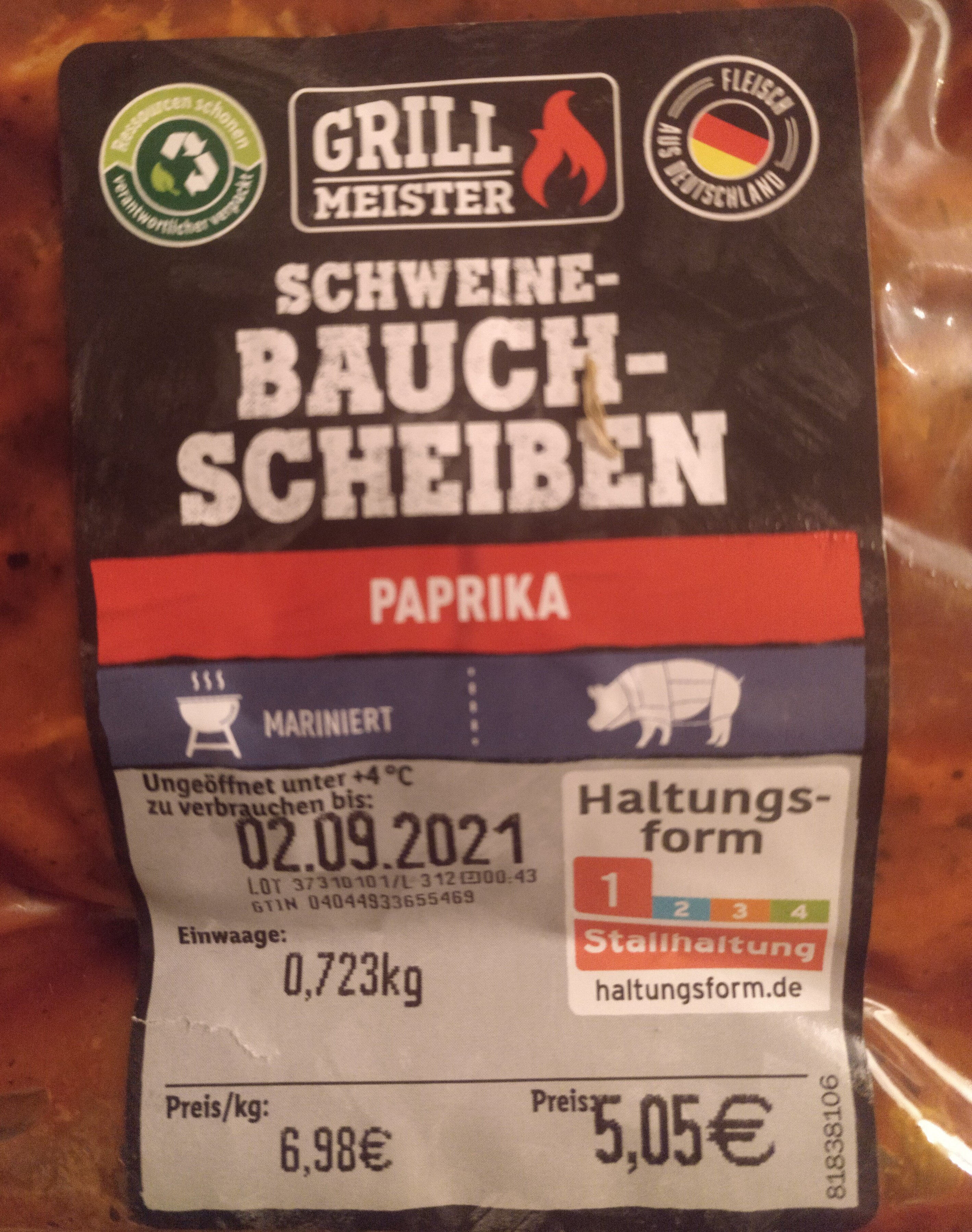 Schweinebauchscheiben - Paprika - Product - de