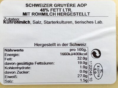 Schweizer Gruyère AOP - Product - de