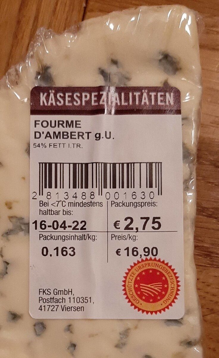 Käse Fourme D'ambert - Produkt