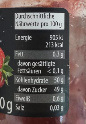 Erdbeere Fruchtaufstrich - Nutrition facts