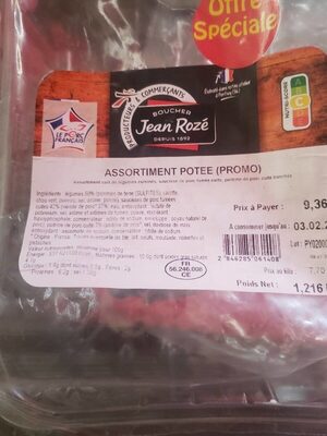 Assortiment potee - Nutrition facts - fr