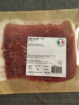 Jambon cru italien - Nutrition facts