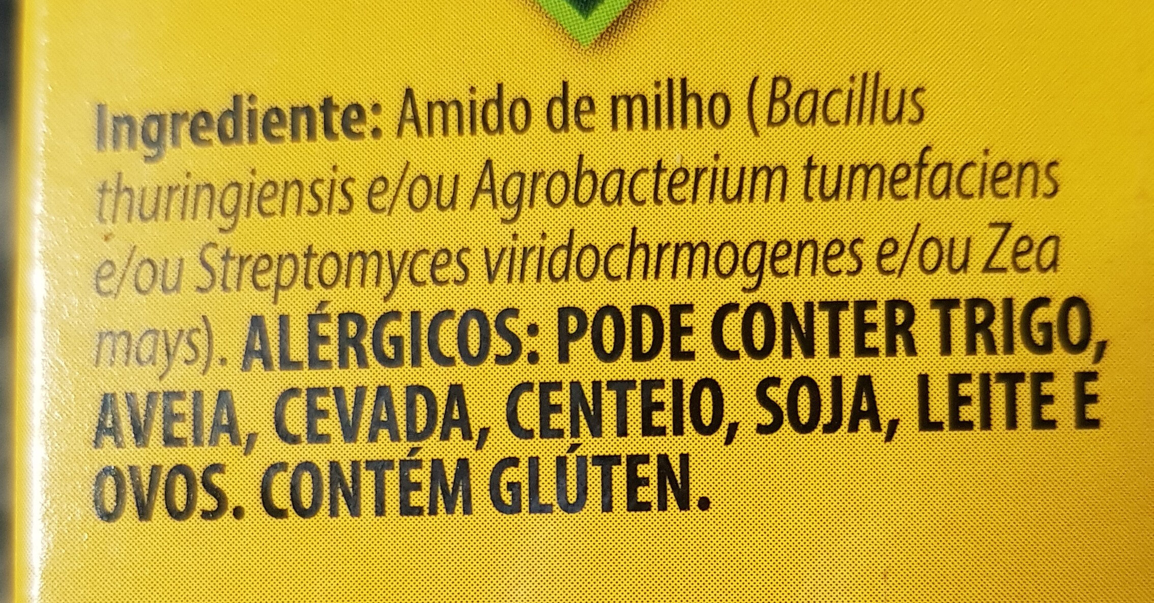 Amido de milho - Ingredients - pt