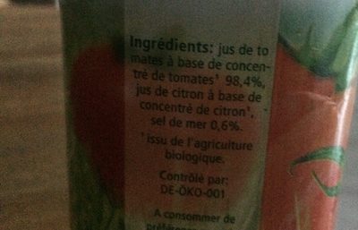 Frühstücks-Saft / Tomaten-Gemüse-Saft - Ingrédients