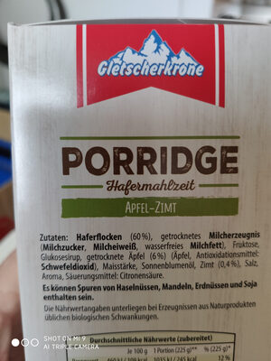 Porridge Apfel-Zimt - Ingredientes - de