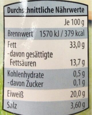 Holsteiner Bauern-Mettwurst - Nutrition facts - de