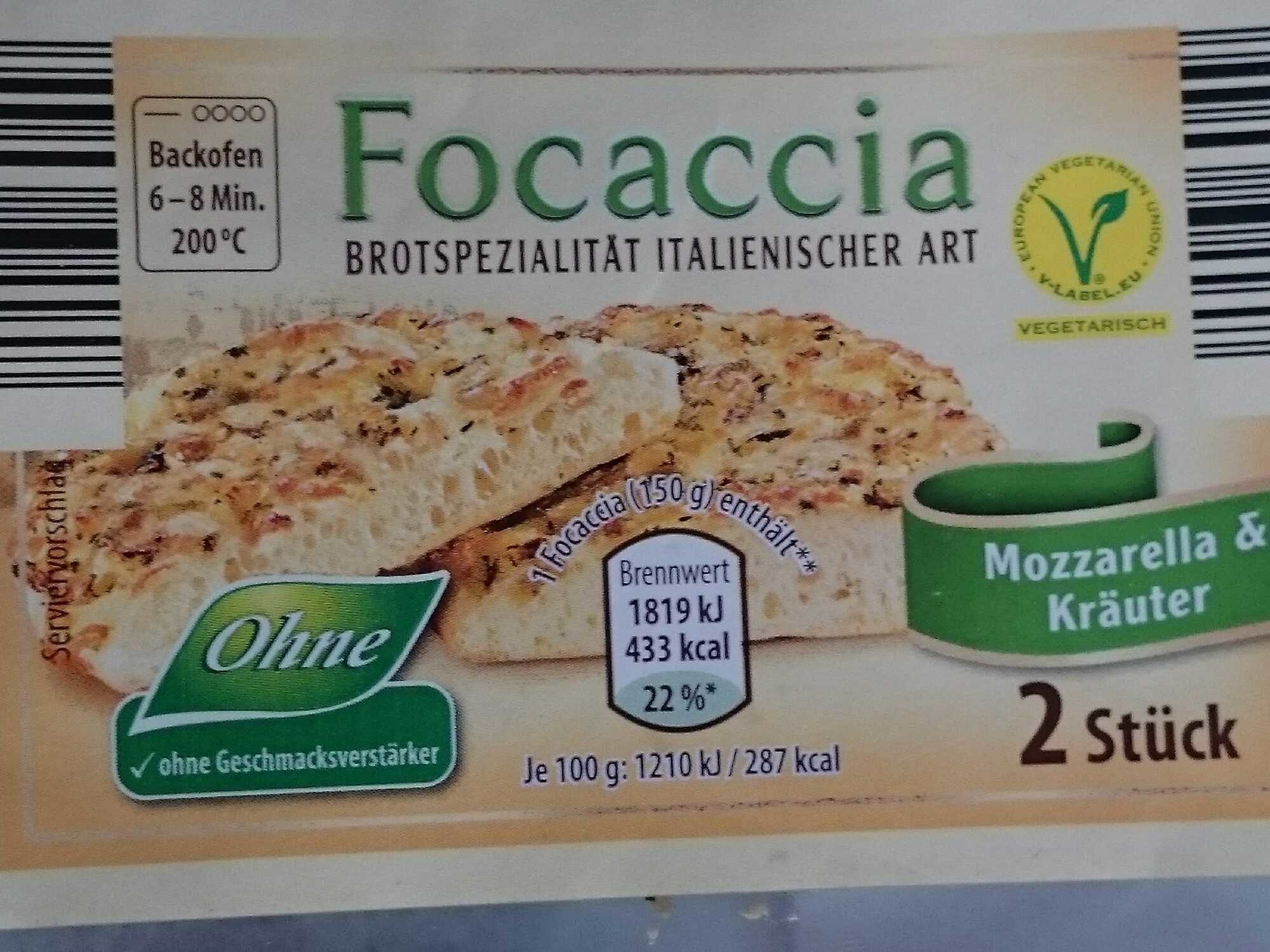 Focaccia Paprika / Focaccia Mozzarella & Kraüter - Produkt