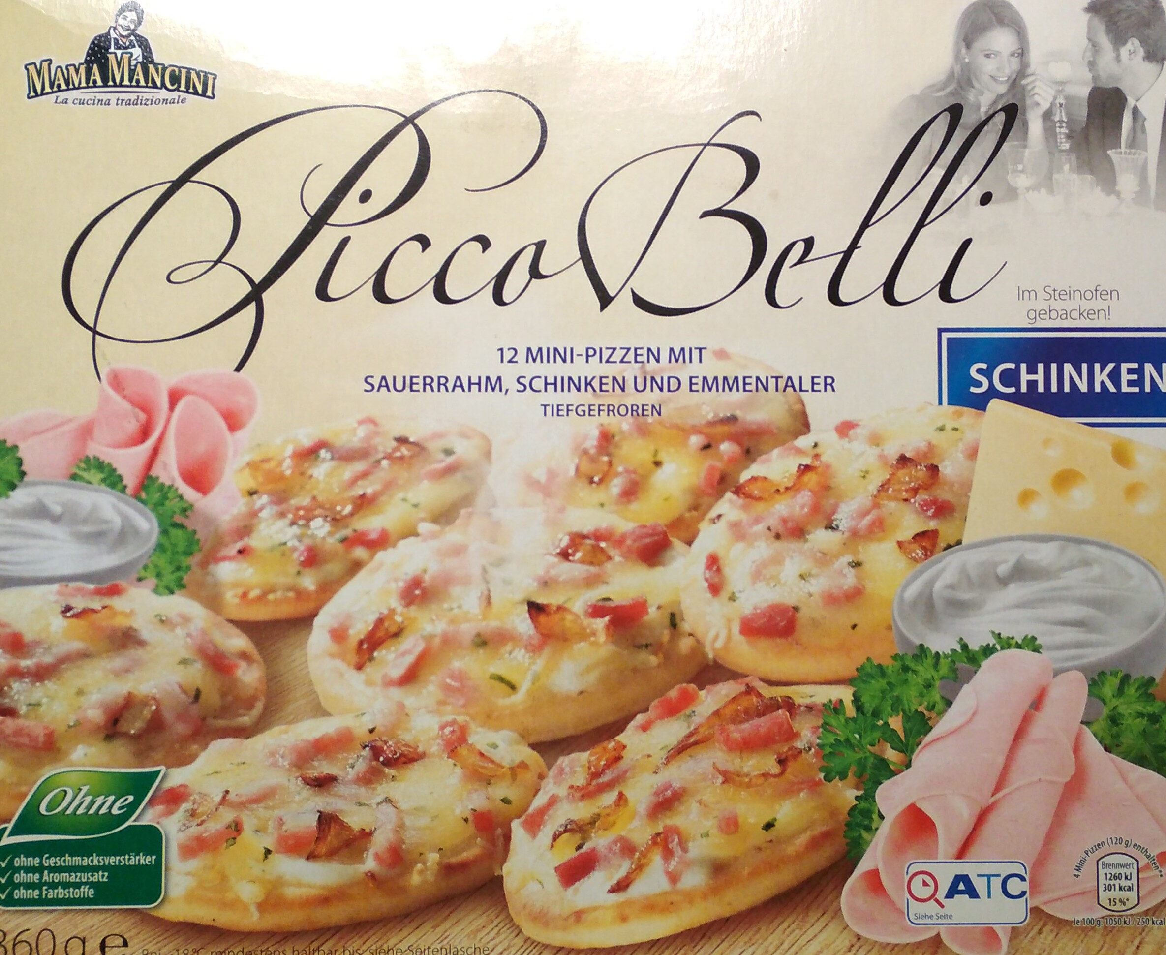 Picco Belli Mini-Pizzen Schinken - Product - de