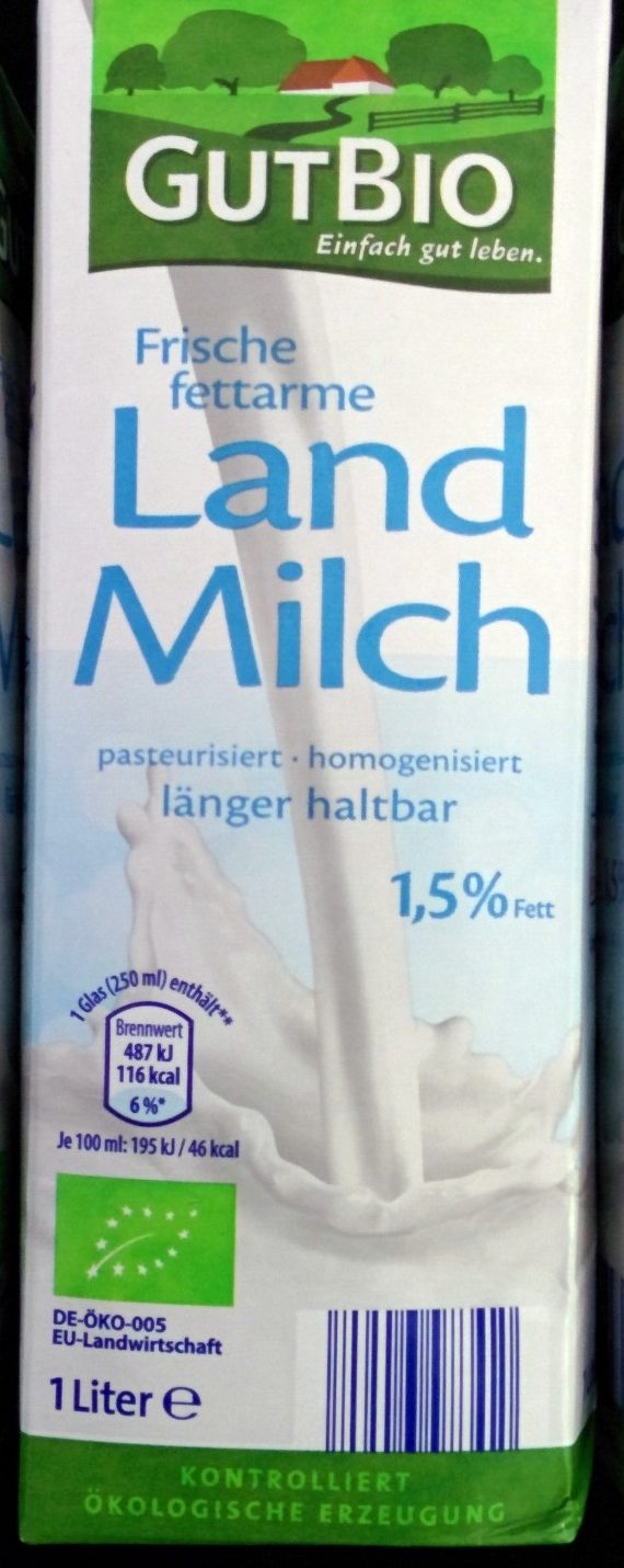 Frische fettarme Landmilch - Produkt