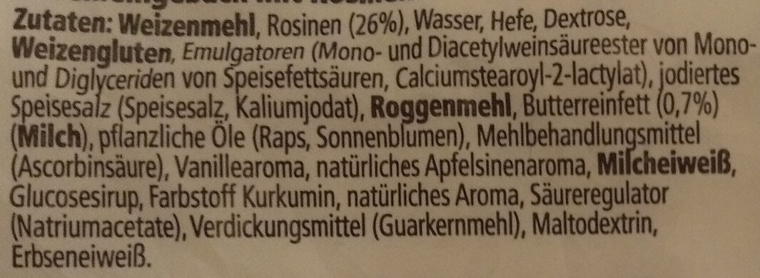 Rosinenbrötchen - Ingrediënten - de