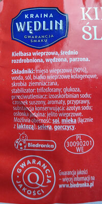 Kiełbasa śląska - Ingredients - pl