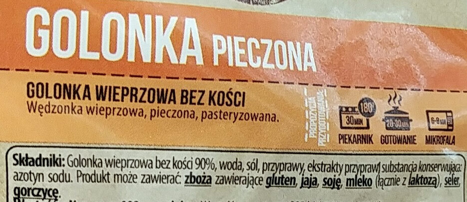 Golonka wieprzowa bez kości - Ingredients - pl