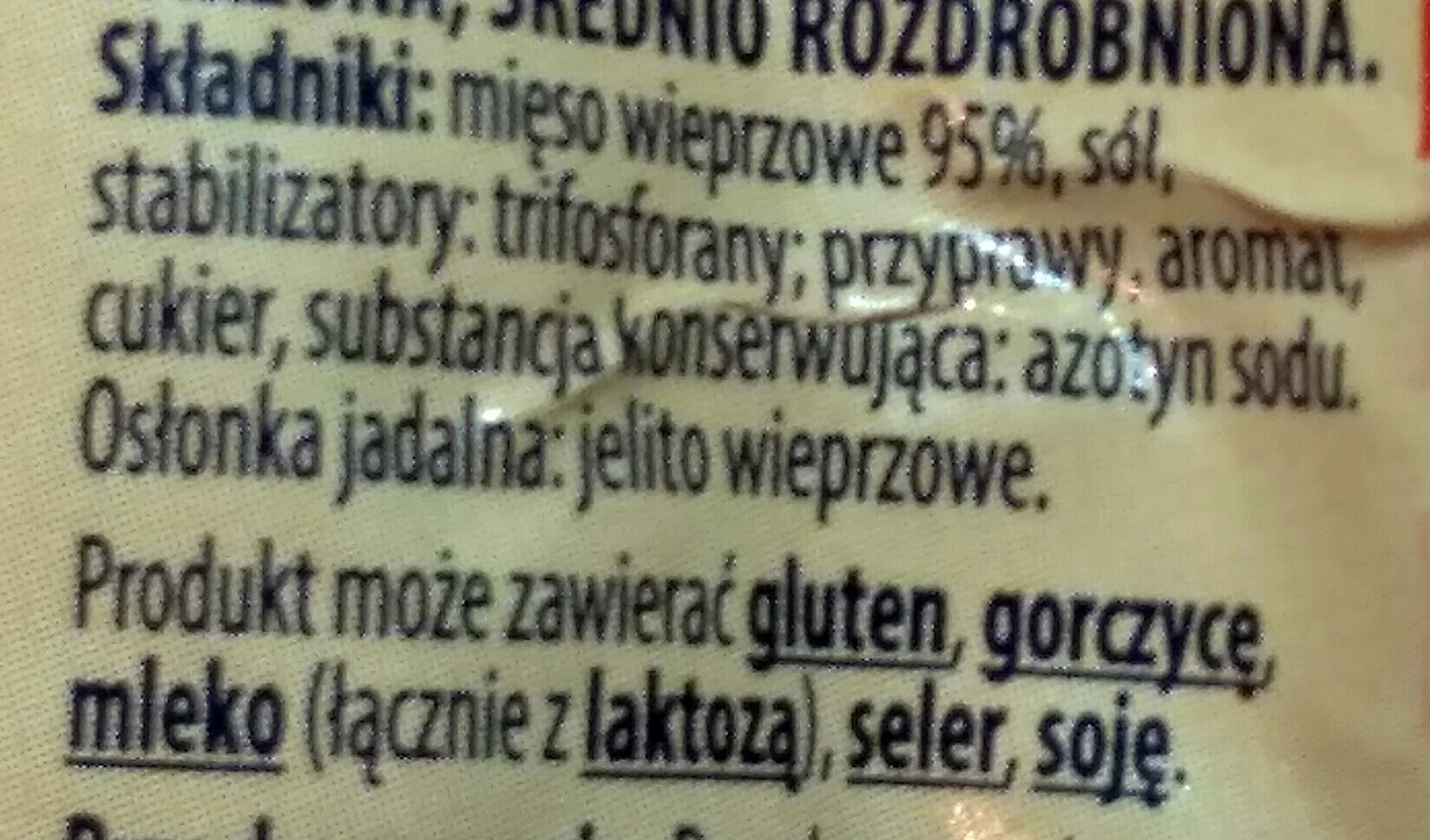 Kiełbasa Podwawelska - Ingredients
