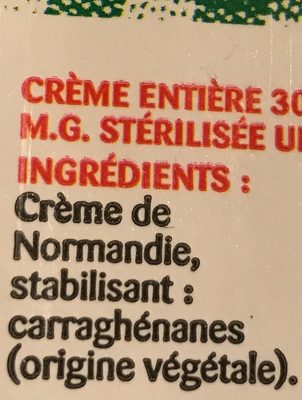 Crème entière de Normandie - 成分 - fr