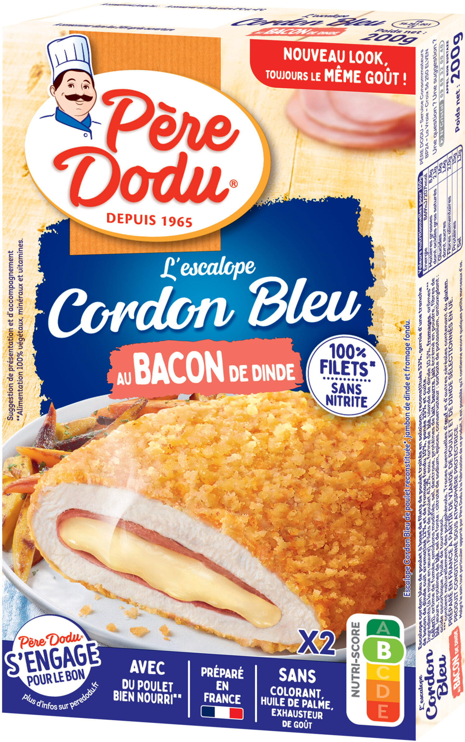 Escalope cordon bleu au bacon de dinde - Produit