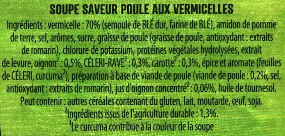 Soupe SAVEUR POULE aux VERMICELLES - Genbrugsinstruktioner og/eller emballageoplysninger - fr