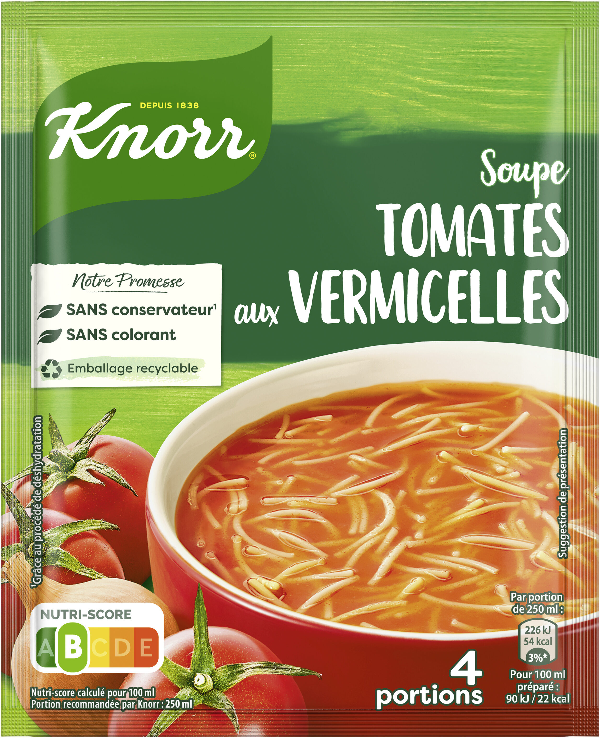 Knorr Soupe Déshydratée Tomates aux Vermicelles 67g - Product - fr