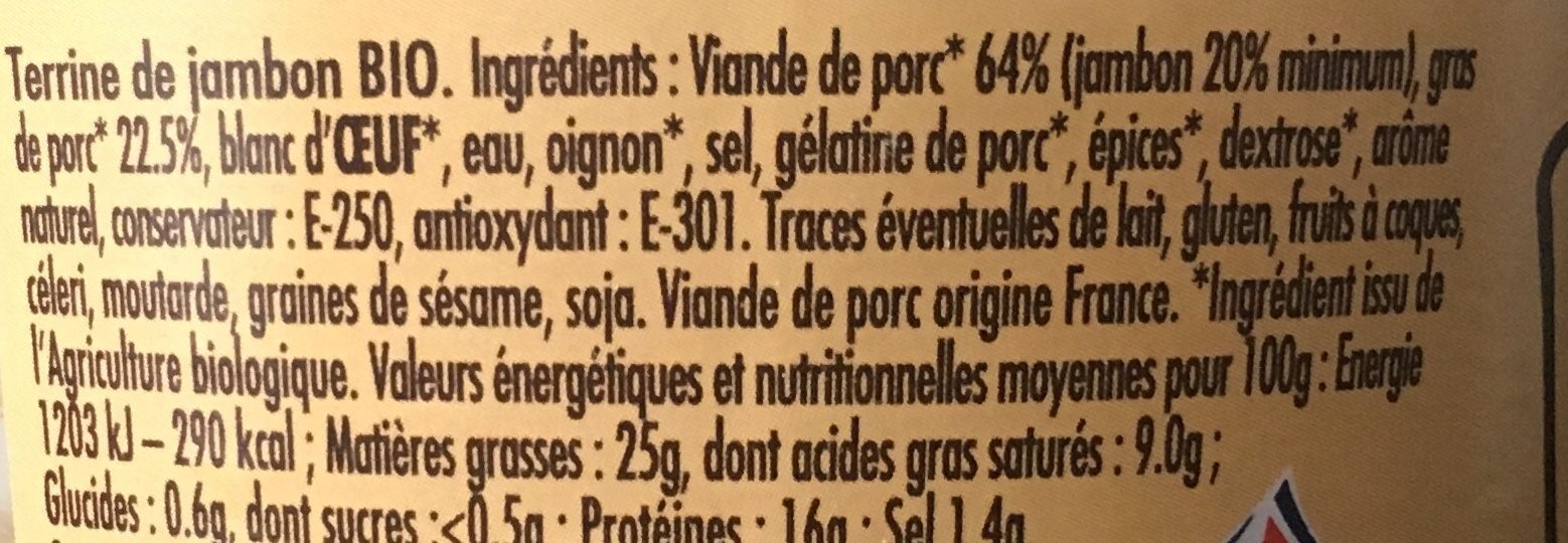 Terrine de Jambon - Ingredients - fr