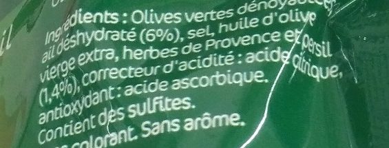 Olives Apéro à l'ail - Ingredients - fr