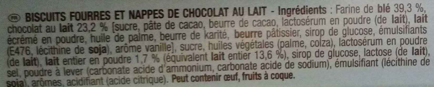 Pépito Mini Rollos Chocolat au Lait & Coeur fondant au Lait - Ingrédients